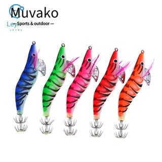 MUVAKO เหยื่อตะขอตกปลาหมึก รูปกุ้ง 2023 19.9 กรัม 12 กรัม เหมือนจริง 5 ชิ้น