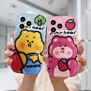 เคสโทรศัพท์มือถือ Tpu นิ่ม ปิดด้านหลัง ลายการ์ตูนหมีสตรอเบอร์รี่ วินนี่ 3D แนวสร้างสรรค์ แวววาว สําหรับ Realme C21Y C30 C30S C31 C33 C55 C35 C11 2021 C15 C21 C25 C20 C3 C12 C2 C25S 10 5S 5 5i 9i C17 7i C1 C25Y C2 C3i 6i C20A  Narzo 20 10 10A 20A 30A