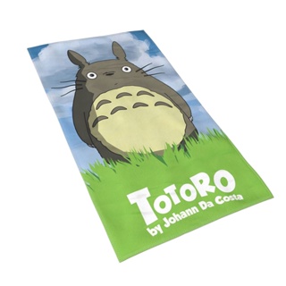 ผ้าขนหนูไฟเบอร์ แบบนิ่มพิเศษ ดูดซับน้ําได้ดี ลายการ์ตูน Totoro ขนาด 70x40 ซม. สําหรับห้องน้ํา