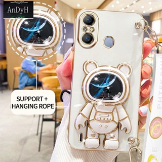 Andyh เคสโทรศัพท์มือถือ ลายนักบินอวกาศ 3D พร้อมสายคล้อง สําหรับ infinix itel A48 itel A49 A58