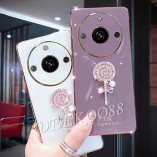 ใหม่ เคสป้องกันโทรศัพท์มือถือ แบบนิ่ม ลายอมยิ้ม สีชมพู และสีขาว สําหรับ Realme 11 Pro+ Plus 5G C53 NFC GT NEO5 SE 4G 11 11Pro 11Pro+ 2023