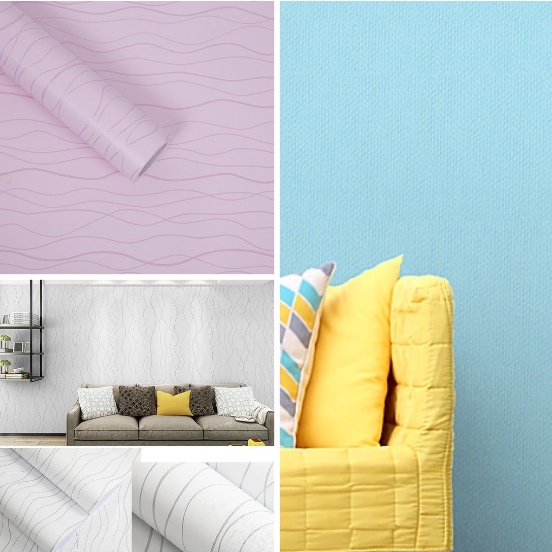 1M MONO COLOR WALLPAPER ขนาด 45 ซม. พร้อม ADHESIVE