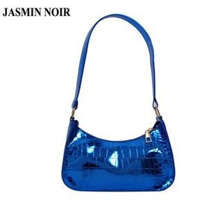 Jasmin NOIR สิทธิบัตร หนังจระเข้ รูปแบบ กระเป๋าสะพายไหล่ กระเป๋าถือ แฟชั่น โฮบอส กระเป๋าสะพายข้างผู้หญิง