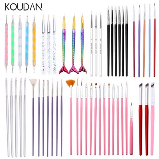 Koudan แปรงปากกาเพ้นท์เล็บเจล UV คริสตัล สําหรับตกแต่งเล็บ 15 ชิ้น