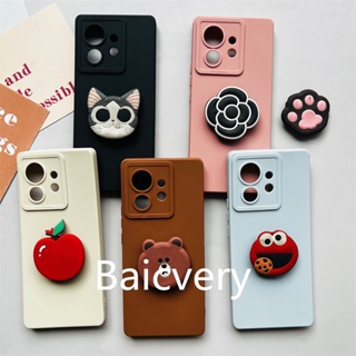 เคสโทรศัพท์มือถือ ซิลิโคนนิ่ม TPU เนื้อแมตต์ พร้อมแหวนขาตั้ง ลายการ์ตูน สําหรับ Infinix Zero Ultra 5G X6820