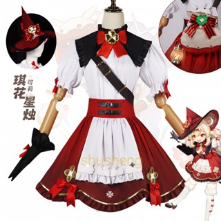 Genshin Impact cos Klee Little Demon Girl lolita เครื่องแต่งกายคอสเพลย์ เกมปกติ สําหรับเด็กผู้หญิง