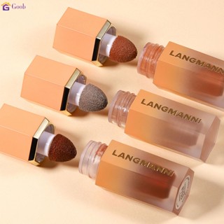 LANGMANNI รองพื้น สามสี รองพื้นเหลว/บลัชออน ใบหน้าสามมิติลึก คอนทัวร์ริ่ง Contour เงาด้านข้าง หน้า รองพื้นเหลว 【goob】