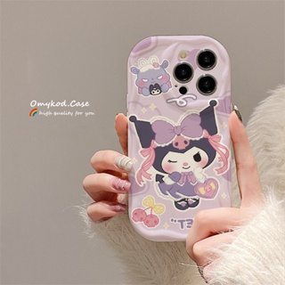  เคสป้องกันโทรศัพท์มือถือ แบบนิ่ม ลายการ์ตูนน่ารัก สีม่วง สําหรับ Realme C55 C35 C30 C33 C25Y C25 C20 C15 C11 C25s Realme 8I 5 5S 5i 6i Realme Narzo 50A