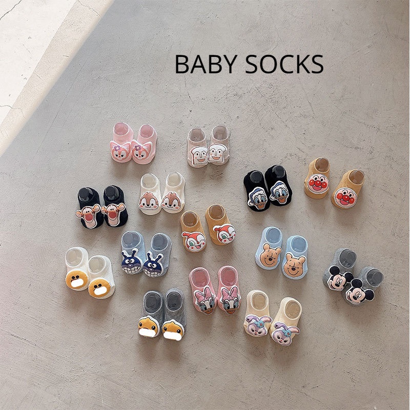 Socks 40 บาท ถุงเท้าเด็ก ลายการ์ตูนมิกกี้ 3D น่ารัก สําหรับเด็ก 0-2 ปี Baby & Kids Fashion