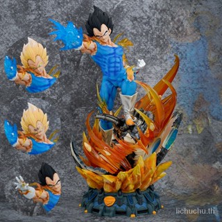 โมเดลฟิกเกอร์ รูปปั้น Dragon Ball LS Vegeta GK Goku Vegeta แบบเรืองแสง แฮนด์เมด WL0R