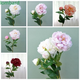 Lombard ช่อดอกโบตั๋นประดิษฐ์ 2 ดอก แฮนด์เมด 2 หัว ยืดหยุ่น หลากสี สําหรับวันวาเลนไทน์