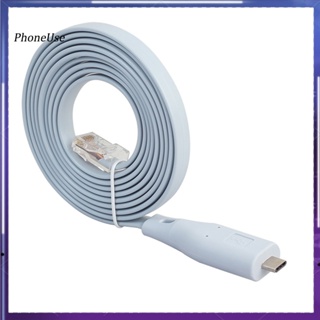 Phoneuse อะแดปเตอร์สายเคเบิล USB Type C RS232 เป็น RJ45 6 ฟุต สําหรับเราเตอร์ Cisco FTDI