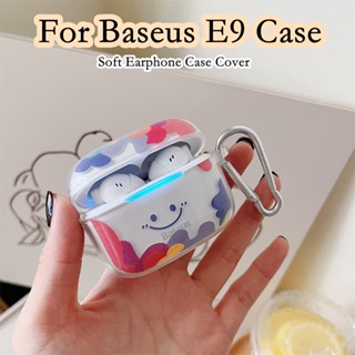 【จัดส่งรวดเร็ว】เคสหูฟัง แบบนิ่ม ลายการ์ตูนมินิมอล สําหรับ Baseus E9 Baseus Bowie E9