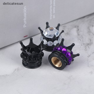 Delicatesun 4 ชิ้น มงกุฎ คริสตัลเพชร รถ ยาง วาล์ว ฝาครอบ สุญญากาศ ฝาครอบ แกนวาล์ว ดี