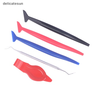 Delicatesun 5 ชิ้น รถไวนิลห่อฟิล์มปาดน้ําปาดขอบปิดรายละเอียดเครื่องมือดี