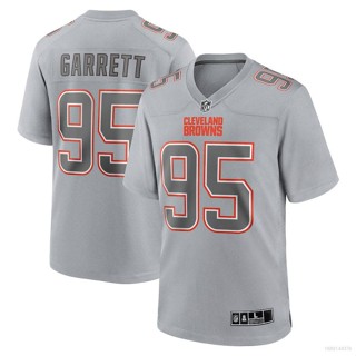 เสื้อยืดกีฬาแขนสั้น ลายทีมชาติฟุตบอล QY NFL Cleveland Browns ชุดเหย้า สีเทา