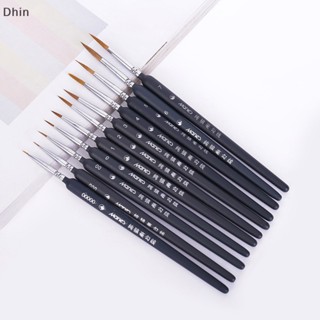 [Dhin] Miniature Paint Brush Professional Nylon Brush Acrylic Paing Thin Line Pen COD