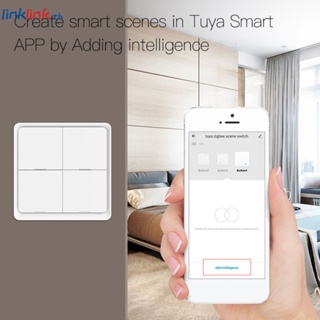 4 gang tuya zigbee สวิตช์ควบคุมอัตโนมัติ แบบไร้สาย 12 ฉาก ใช้แบตเตอรี่ สําหรับอุปกรณ์ tuya