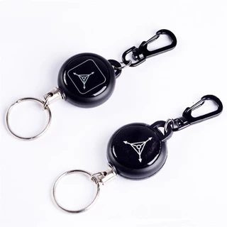 1PCS Anti-theft โลหะ Easy-to-pull Buckle เชือกยืดหยุ่นพวงกุญแจ Sporty Retractable Key แหวน Anti Lost กลางแจ้งอุปกรณ์เสริม Skull Key Holder