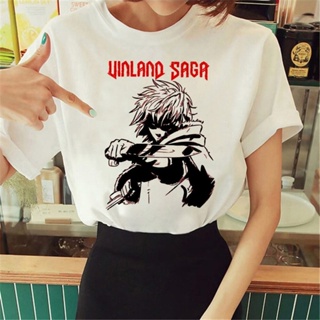 เสื้อยืด พิมพ์ลายกราฟิกการ์ตูนอนิเมะ Vinland Saga สไตล์ฮาราจูกุ สําหรับผู้หญิง