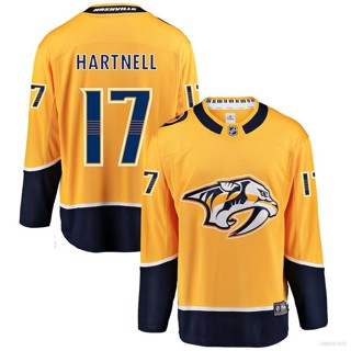 ใหม่ NHL Nashville Predators Home Jersey Hartnell เสื้อยืด แขนยาว พลัสไซซ์