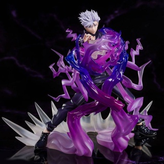 โมเดลตุ๊กตาฟิกเกอร์ Jujutsu Kaisen Gojo Satoru สีม่วง 23 ของเล่นสําหรับเด็ก ตกแต่งบ้าน เก็บสะสม