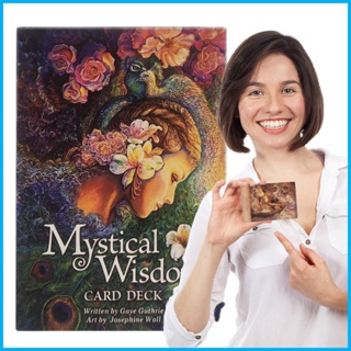 ไพ่ทาโรต์ Mystical Wisdom 46-card Oracle Mysterious แบบพกพา สําหรับทํานายไพ่ทาโรต์