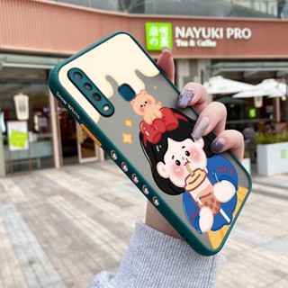 เคสโทรศัพท์มือถือแบบแข็ง ใส กันกระแทก ลายการ์ตูนเด็กผู้หญิงชานม สําหรับ VIVO Y12 Y15 Y17 Y12i Y3 Y3s 2020 Y02s Y02