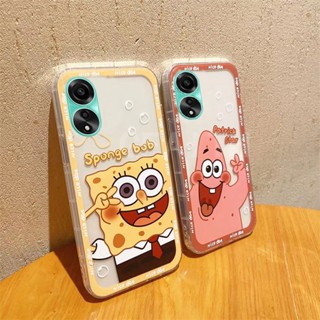 ใหม่ เคสโทรศัพท์มือถือ กันกระแทก รอบด้าน ลายการ์ตูนสพันจ์บ็อบน่ารัก สําหรับ OPPO A78 4G A78 5G 2023 A78