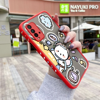 เคสโทรศัพท์มือถือแข็ง แบบใส ขอบสี่เหลี่ยม กันกระแทก ลายการ์ตูนอวกาศ สําหรับ Xiaomi Redmi 9T Redmi 9