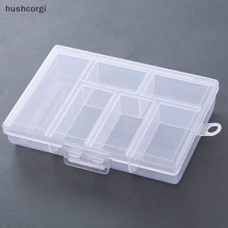 [hushcorgi] ใหม่ กล่องเก็บลูกปัด แบบ 6 ช่อง ใส ขนาดพกพา พร้อมส่ง