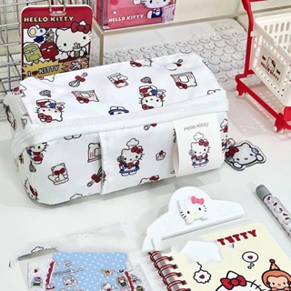 Sq3 Sanrio กล่องดินสอ อเนกประสงค์ ลายการ์ตูน Hello Kitty น่ารัก ความจุขนาดใหญ่ สําหรับนักเรียน