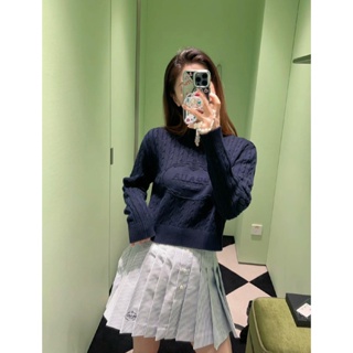 IKFB P-RADA 2023 young girls style twist knot jacquard fashionable all-match knitted sweater