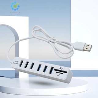 [Idduck.Th] อะแดปเตอร์การ์ดรีดเดอร์ USB 2.0 6 พอร์ต สําหรับแล็ปท็อป คอมพิวเตอร์ PC