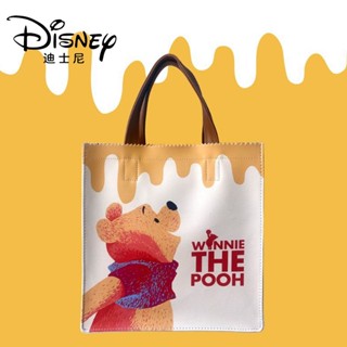 ใหม่ Disney กระเป๋าสะพายไหล่ กระเป๋าถือ ทรงโท้ท ลายสตรอเบอร์รี่ หมี สุนัข ฟัน สําหรับสตรี เหมาะกับการพกพา ปิกนิก บ้าน