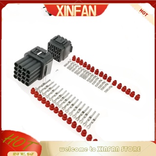 Xinfan ปลั๊กเชื่อมต่อสายเคเบิลไฟฟ้า ตัวผู้ ตัวเมีย กันน้ํา 16 Pin/Way 6188-0353 6181-6457 5 ชุด