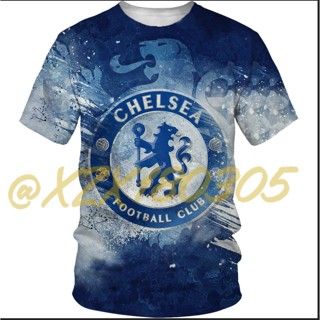 (ทั้งหมดในสต็อก Xzx180305) ใหม่ เสื้อยืด ลายฟุตบอล chelse FC 3D 35