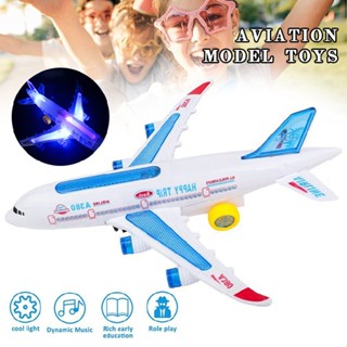 Aeroplane Flashing Led Light Music Toy Airbus 380 Plane for Kids Toys