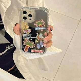 เคสโทรศัพท์มือถือกระจก ลายกราฟฟิตี้มะพร้าว แฟชั่นฤดูร้อน สําหรับ Huawei MATE50 NOVA11PRO p60 Honor 90