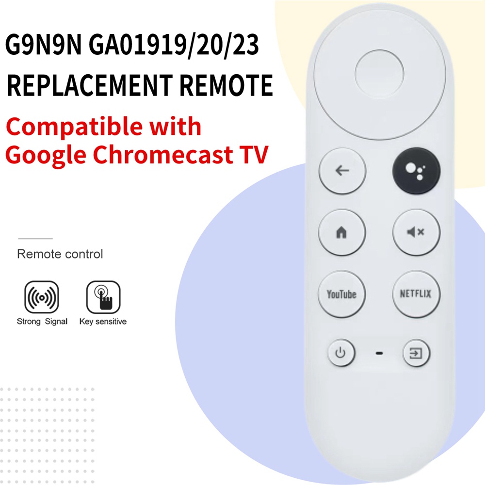 ใหม่เปลี่ยนรีโมทคอนโทรลสําหรับ 2020 Google Chromecast 4k Snow BT Voice Streming Controller สมาร์ททีวี G9N9N GA019/20/23