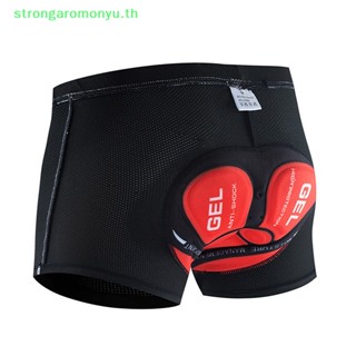 Strongaromonyu กางเกงขาสั้นเจล 5D แบบหนา กันกระแทก สําหรับขี่จักรยาน MTB Road Bike TH