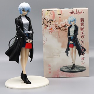 โมเดลฟิกเกอร์ PVC รูปปั้นอนิเมะ Ayanami Rei Theatre Version ขนาด 20 ซม. สําหรับเก็บสะสม