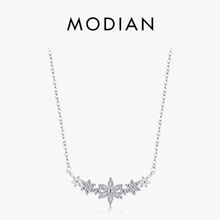 Modian สร้อยคอเงินแท้ 925 จี้ดอกเดซี่ เครื่องประดับ สําหรับผู้หญิง งานแต่งงาน งานหมั้น