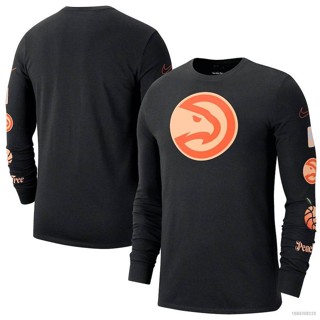 เสื้อกีฬาบาสเก็ตบอล แขนยาว พลัสไซซ์ HQ7 2023 NBA Atlanta Hawks Jersey QH7