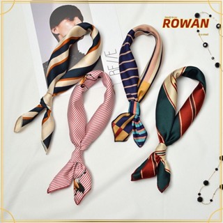 Rowans ผ้าพันคอ คอสี่เหลี่ยม ขนาดเล็ก สไตล์วินเทจ แฟชั่นฤดูร้อน สําหรับผู้หญิง