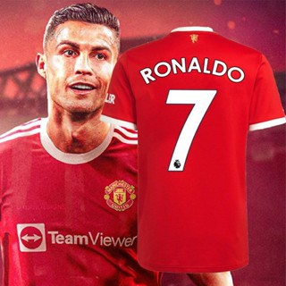 Cr7 Cristiano Ronaldo MUN F.C. ทรงหลวม เสื้อกีฬาแขนสั้น ลายทีมชาติฟุตบอลโปรตุเกส พลัสไซซ์ สําหรับผู้ชาย และผู้หญิง