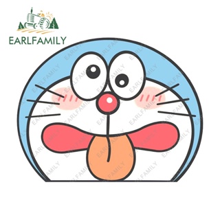 Earlfamily สติกเกอร์ไวนิล ลาย Doraemon RV JDM กันน้ํา สําหรับติดตกแต่งรถยนต์ แล็ปท็อป 13 ซม. x 10.1 ซม.