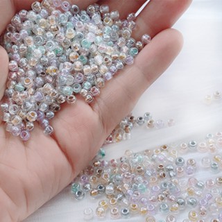 Beautiful ลูกปัดแก้วย้อมสี 6/0 4 มม. สําหรับทําเครื่องประดับ Diy