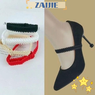 Zaijie24 สายรัดข้อเท้า เข็มขัดรองเท้า ขายส่ง ยางยืด รองเท้า สายรัด ป้องกันการลื่นไถล