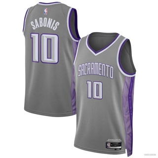 เสื้อกีฬาบาสเก็ตบอล ลาย NBA Jersey Sacramento Sabonis HQ7 22-23 พลัสไซซ์ สําหรับผู้ชาย และผู้หญิง QH7